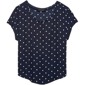 NWT Banana Republic Picot-Trim Top, Size Small